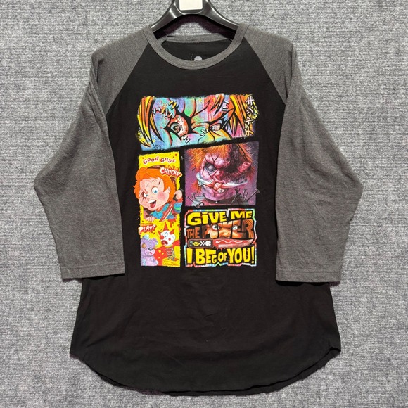 Universal Studios Other - Chucky Tee XL Horror Nights Raglan 2023 Artist Signature Series Good Guys Black